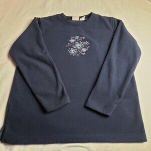 Grannycore Embroidered Flowers Sweater Sweatshirt